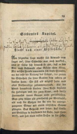 Siebentes Kapitel. Flucht nach einer Köhlerhütte.
