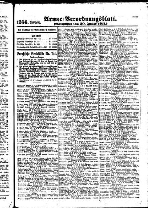 1356.Ausgabe. Dienstag, 30. Januar 1917