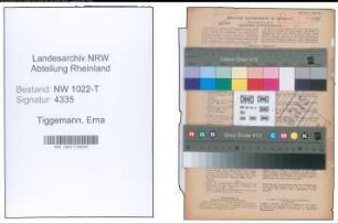 Entnazifizierung Erna Tiggemann , geb. 09.04.1894 (Lehrerin)