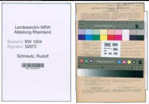 Entnazifizierung Rudolf Schnautz , geb. 14.08.1900 (Installateur)