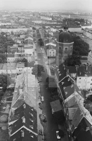 Wasserturm in der Christianstraße im Süden von Bernburg : Blickrichtung Südosten