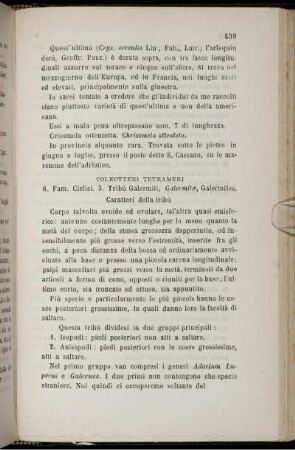 Coleo Tetrameri [bis] Distribuzione metodica del nono ordine...