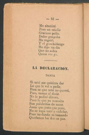 La declaración. : Danza.
