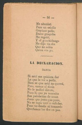 La declaración. : Danza.
