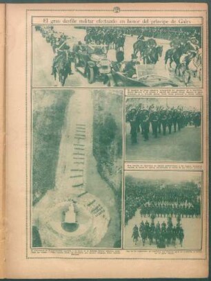 El gran desfile militar efectuado en honor del príncipe de Gales
