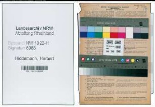 Entnazifizierung Herbert Hiddemann , geb. 11.05.1911 (Assessor)