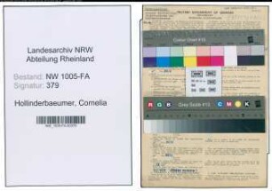 Entnazifizierung Cornelia Hollinderbaeumer , geb. 23.05.1909 ()