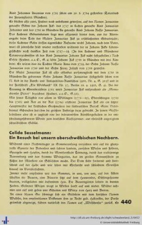 Ein Besuch bei unsern oberschwäbischen Nachbarn.