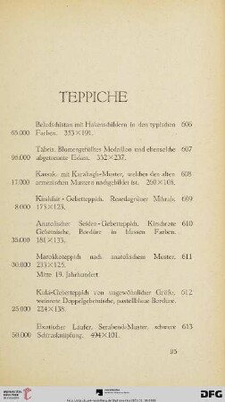 Teppiche (Nr. 606-657)
