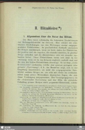 H. Blitzableiter