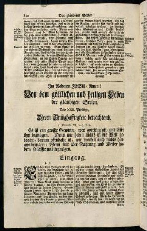 820-842, Die XXII. Predigt, Deren Gnüghafftigkeit betrachtend.