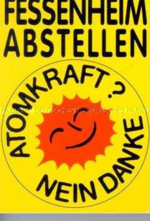 Aktionsaufkleber des BUND gegen Atomkraftwerke