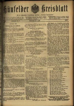Ausgabe vom Donnerstag, den 05. Juli 1917.