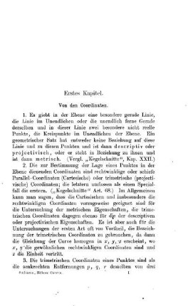 I. Kapitel. Von den Coordinaten.