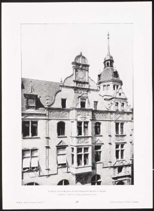 Württembergische Sparkasse, Stuttgart: Ansicht (aus: Moderne Neubauten, 4.Jg., 1898ff, hrsg. W. Kick)