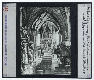 Sankt Wolfgang, Pfarrkirche St. Wolfgang,Pacher, Wolfgangsaltar : Innenansicht, Blick nach O