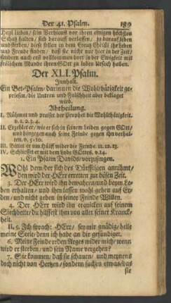 Der XLI. Psalm - Der L. Psalm