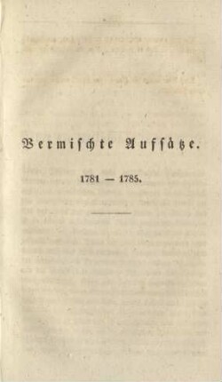 Vermischte Aufsätze