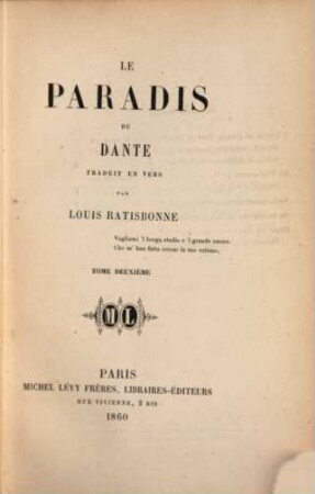 La divine comédie, [6]. Le paradis du Dante ; 2