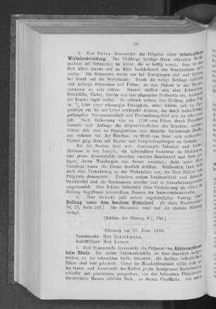 Sitzung am 15. Juni 1886.