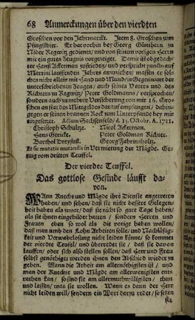 Der vierdte Teuffel. Das gottlose Gesinde läufft davon.