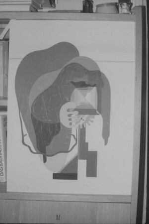 Fotografin. Folienstreifen, Temperafarben, Collage; 58,5 x 39,5 cm (1936; H. Rose)