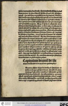 Capitulum decimum de sanctitate intellectus et de creatione quadruplici.