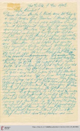 Korrespondenz von Alice und Ludwig Klein: Brief von Ludwig Klein an Kurt Klein, Irmgard Ehrlich und Max Klein