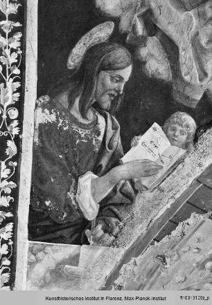 Chorfresken : Gewölbefresken : Kirchenvater Augustinus oder Ambrosius