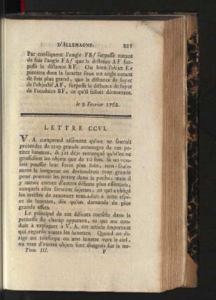 Lettre CCVI-CCX