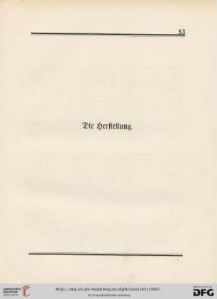 Die Herstellung