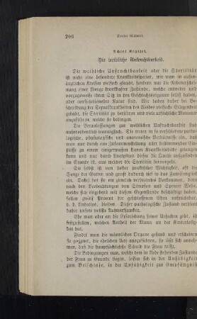 Achtes Kapitel. Die weibliche Unfruchtbarkeit.