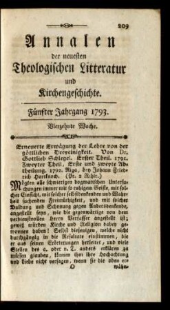 Vierzehnte Woche