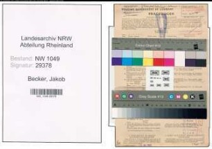 Entnazifizierung Jakob Becker , geb. 18.09.1902 (Kohlenhaendler)