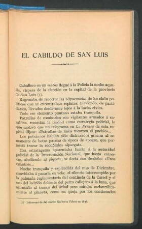 El cabildo de San Luis