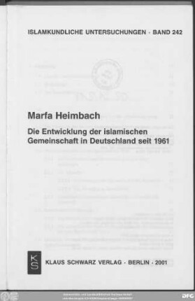 Die Entwicklung der islamischen Gemeinschaft in Deutschland seit 1961