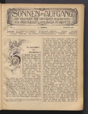Heft 2. 14. Jahrgang. November 1911