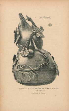 Bouteille à saké, en pied de bambou sculpté. (XVIIe siècle). (Collection de l'auteur)