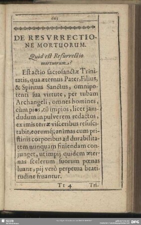 De Resurrectione Mortuorum