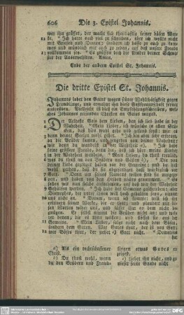 Die dritte Epistel St. Johannis