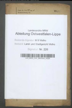 Erblasser: Müller, Ernst Christian; Erblasser: Müller, Henriette, geb. Sandmann: