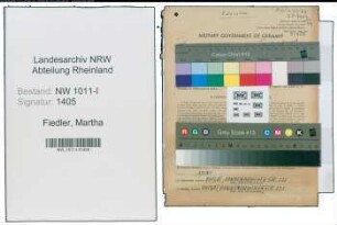 Entnazifizierung Martha Fiedler , geb. 07.09.1899 (Lehrerin)