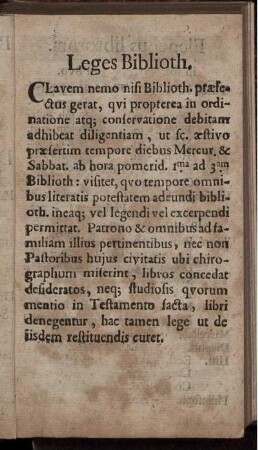 Leges Biblioth.