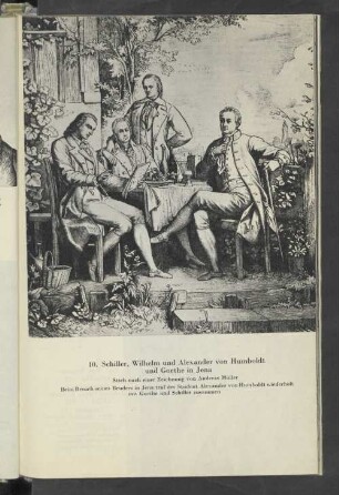 10. Schiller, Wilhelm und Alexander von Humboldt und Goethe in Jena
