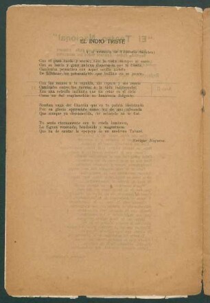 [Poema] El indio triste