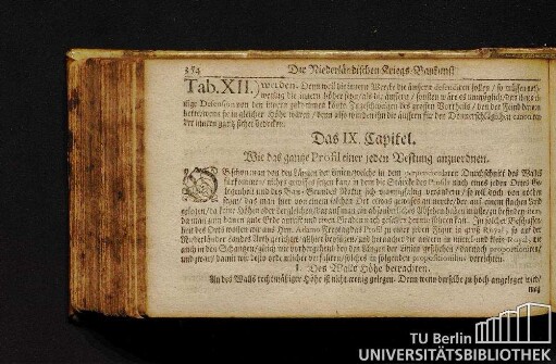 Das IX. Capitel. Wie das ganze Profil einer jeden Vestung anzuordnen.