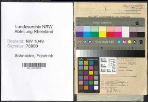 Entnazifizierung Friedrich Schneider , geb. 21.04.1893 (Angestellter)