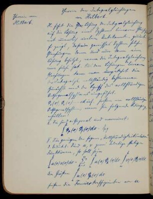 Theorie der Integralgleichungen von Hilbert