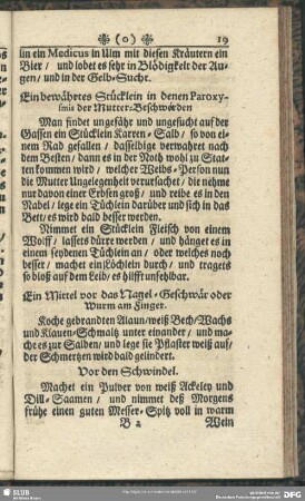 Ein Mittel vor das Nagel-Geschwär oder Wurm am Finger