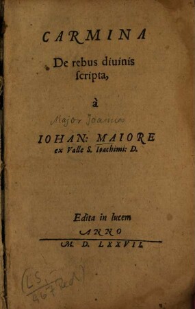 Carmina de rebus divinis scripta